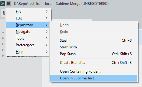 Open Sublime Text