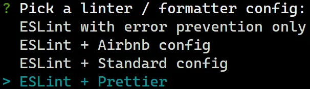 ESLint + Prettier